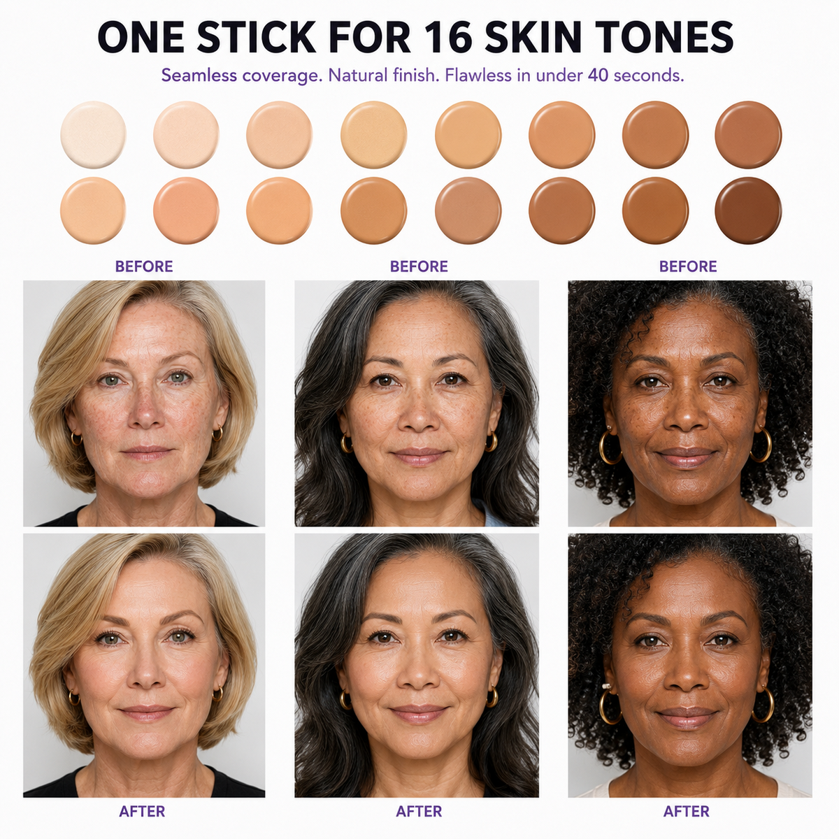 Changing Foundation Stick a The stick that makes mature skin glow again