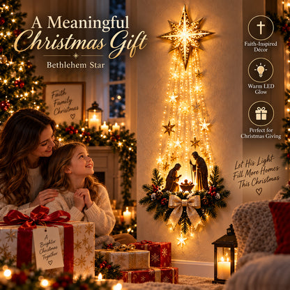 ✨Last Day 49% OFF✨✝️ Bethlehem Star – Lighted Nativity Wall Decor