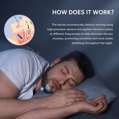 Smart AI Anti-Snoring Wearable | Gentle Vibration Sleep Aid for Peaceful Nights
