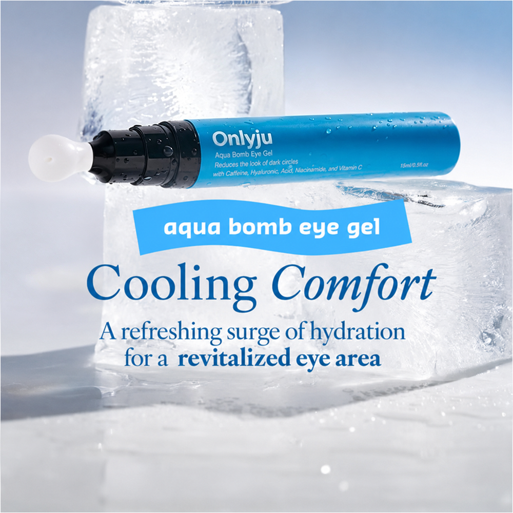 Cooling Eye Gel with Ceramic Tip | Caffeine, Niacinamide & Hyaluronic Acid Depuff Under Eye Treatment